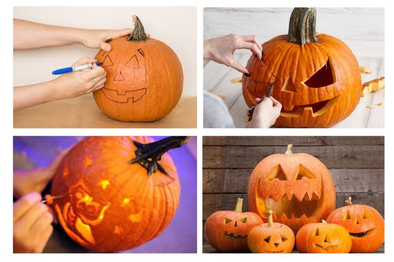 Hoạt động Halloween - Khắc Bí Ngô. Source Sưu Tầm Internet