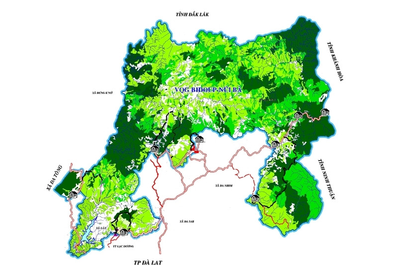 Vườn Quốc Gia Bidoup Núi Bà - Vị Trí Vườn Quốc Gia Bidoup Trên Bản đồ